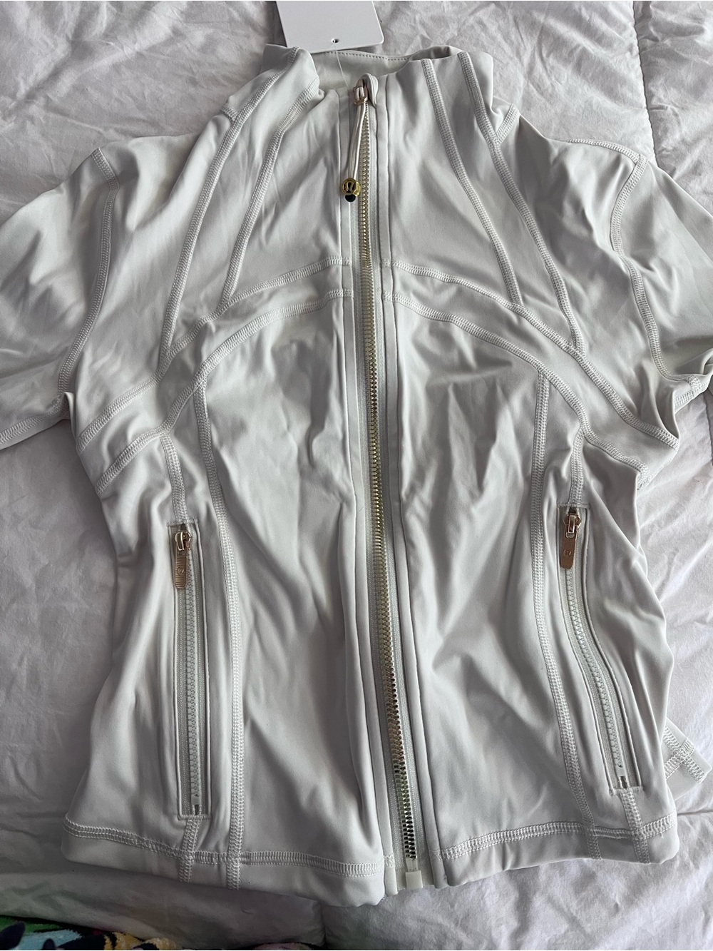 Lululemon white cropped define jacket